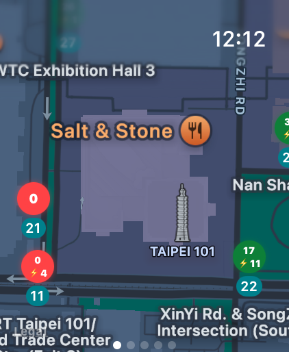 YouBike Watch map