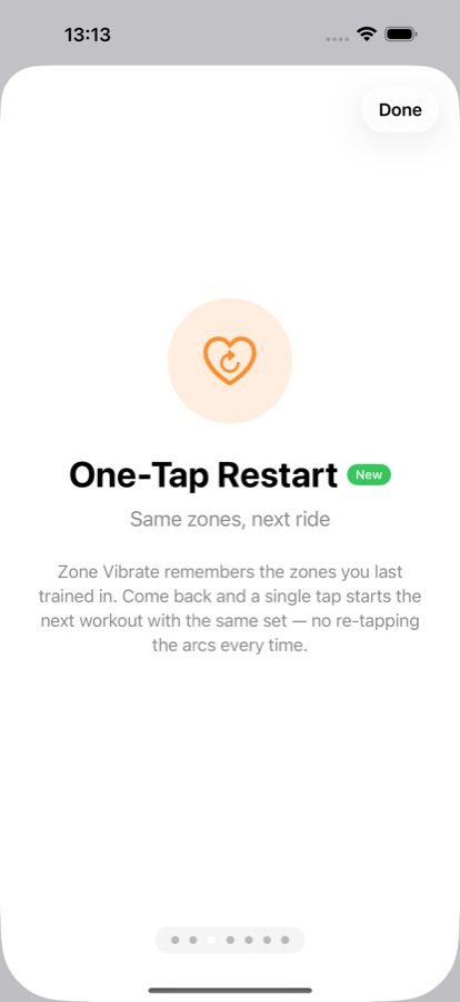 Zone Vibrate iPhone one-tap restart